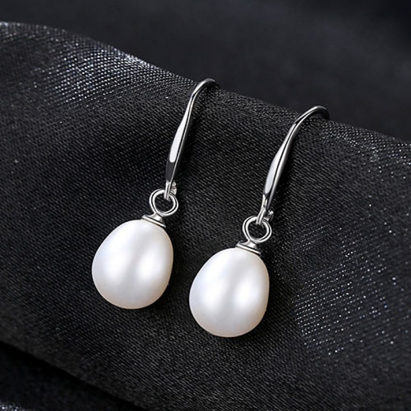 S925 SILVER PEARL EARRINGS