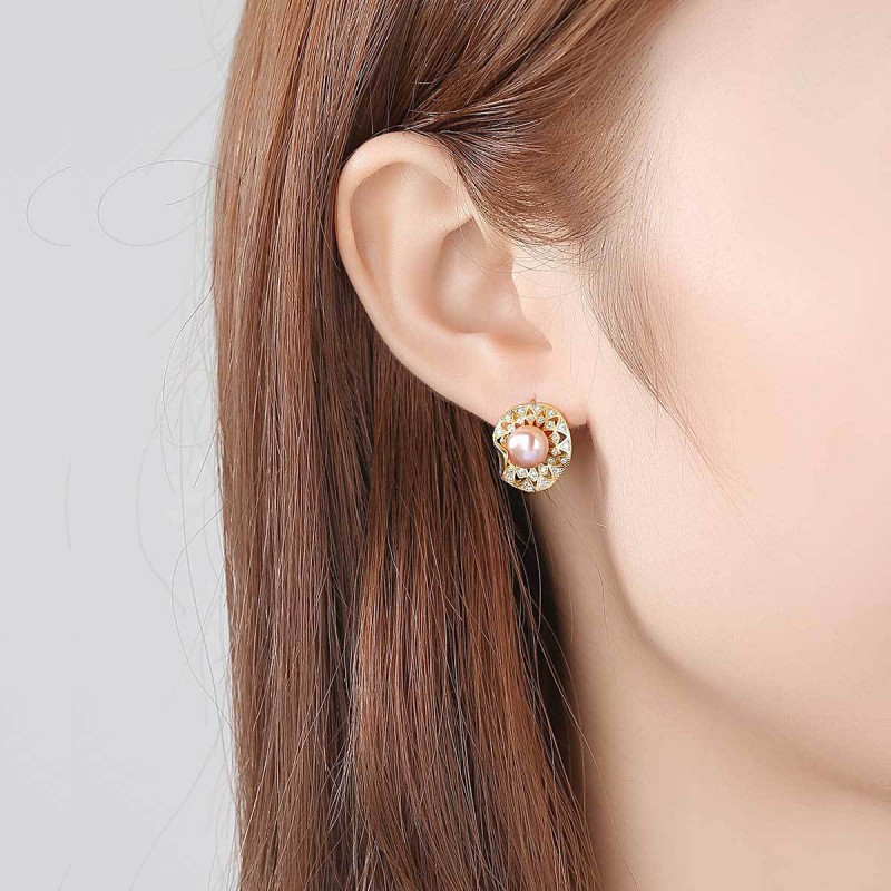 925 SILVER PEARL EARRINGS STUD
