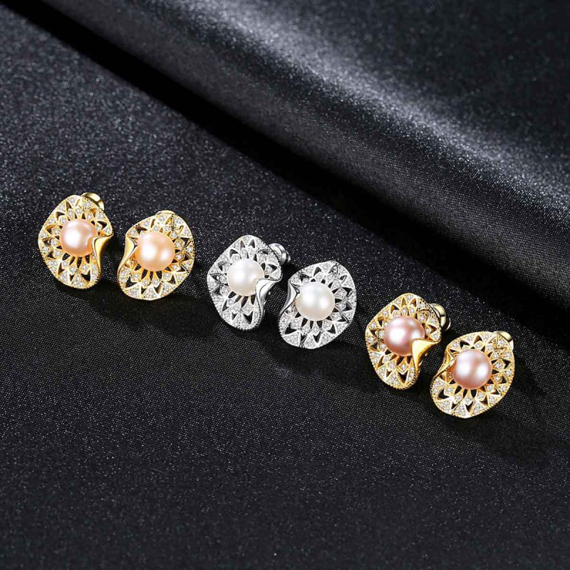 925 SILVER PEARL EARRINGS STUD