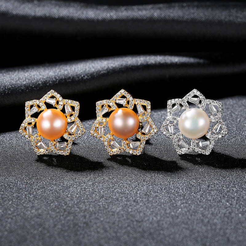 S925 SILVER PEARL EARRINGS