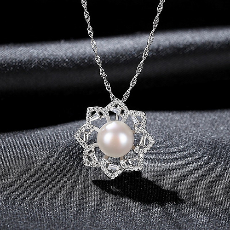 S925 SILVER PEARL WOMEN NECKLACE