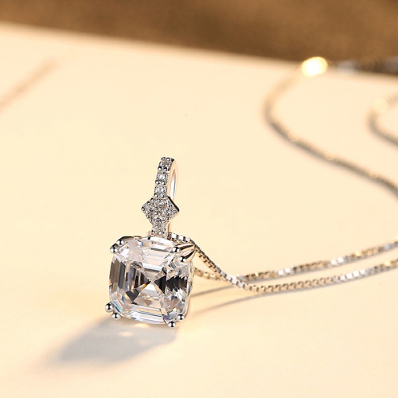 925 SILVER morganite pendant necklace
