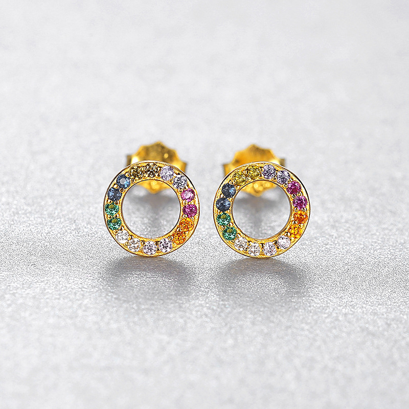 925 silver circle earrings
