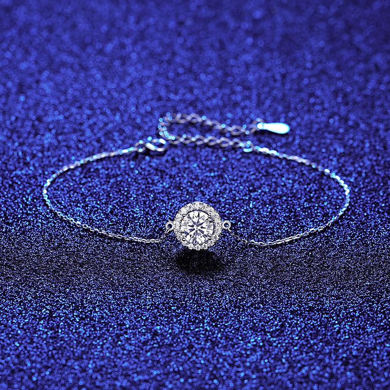 925 silver circle bracelet