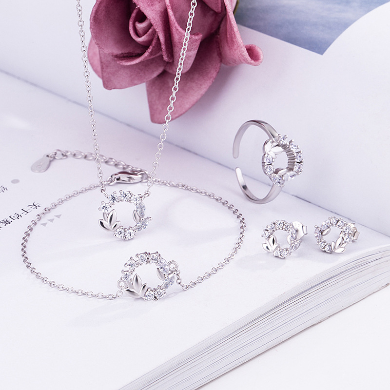 SILVER JEWELRY SETS EARRINGS NECKLACE RINGS SETS