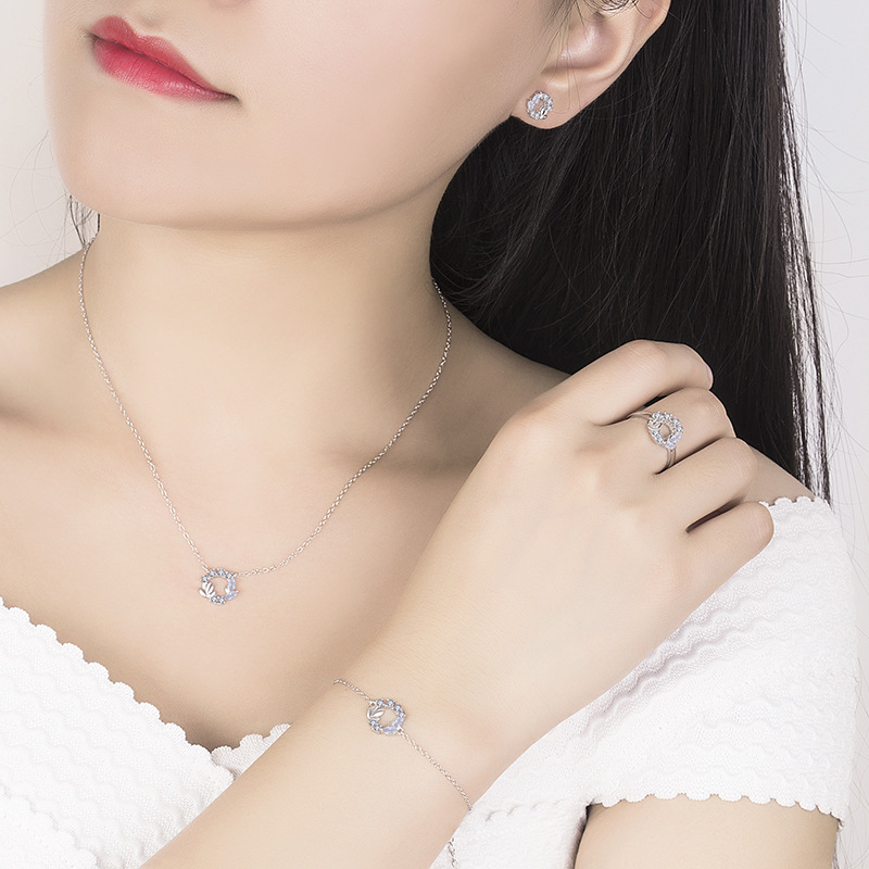 SILVER JEWELRY SETS EARRINGS NECKLACE RINGS SETS