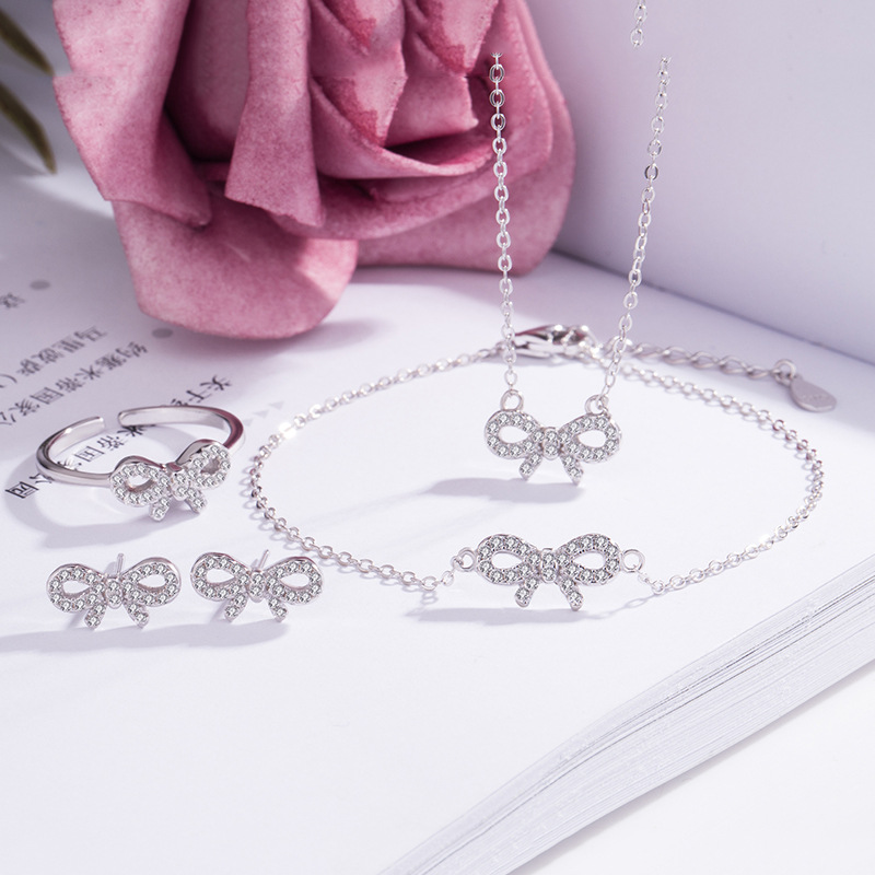 SILVER JEWELRY SETS NECKLACE EARRINGS SETS