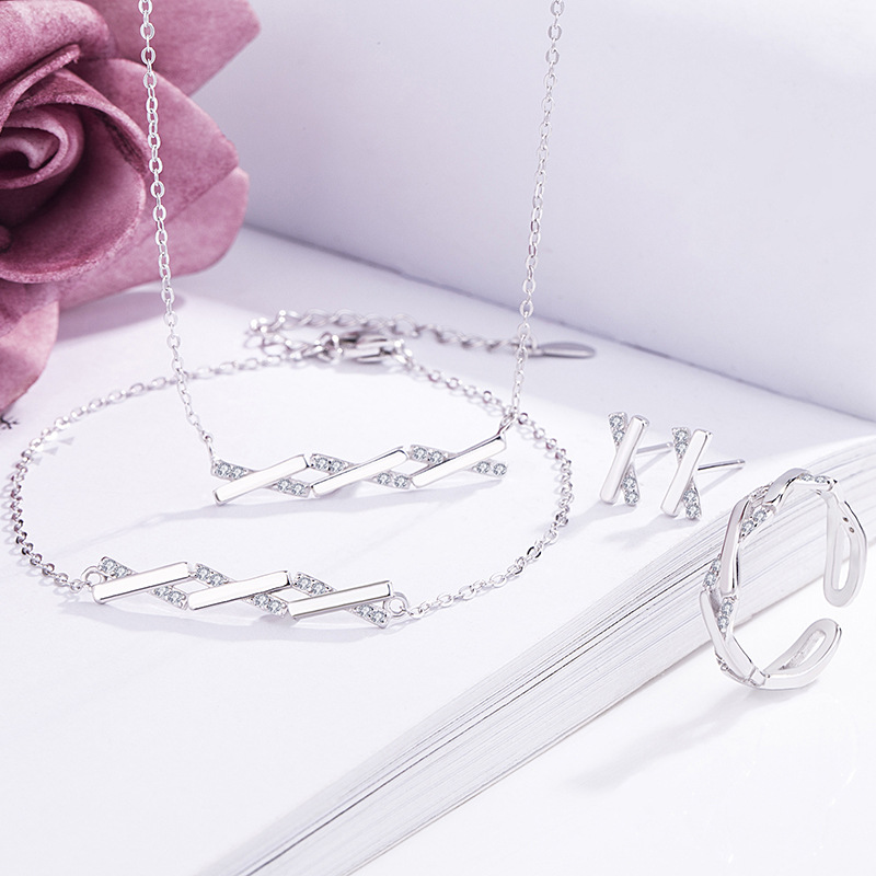 JEWELRY SETS SILVER NECKLACE EARRINGS SETS