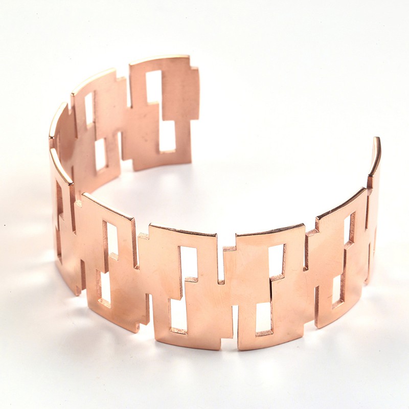 C CUFF stainless steel bangle gold plated