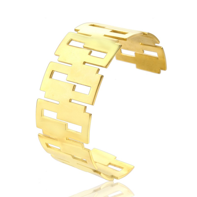 C CUFF stainless steel bangle gold plated