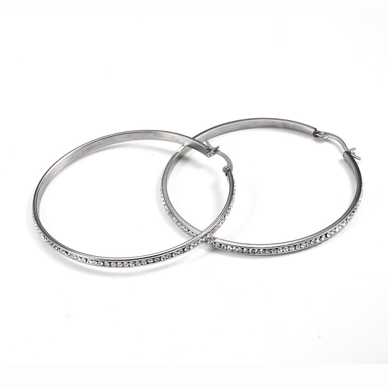 big earrings hoops stainless steel 
