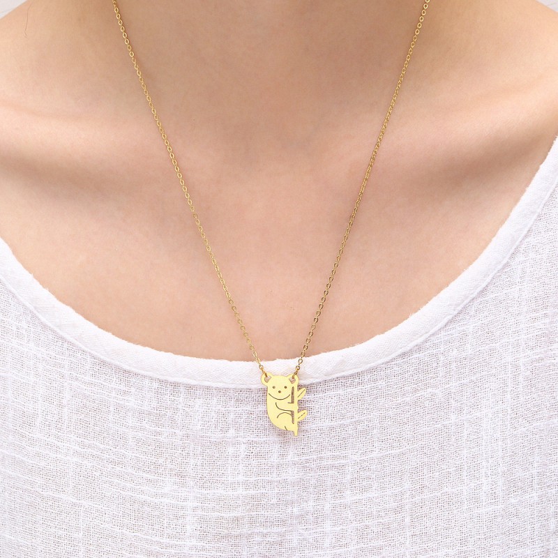 Koala pendant stainless steel necklace