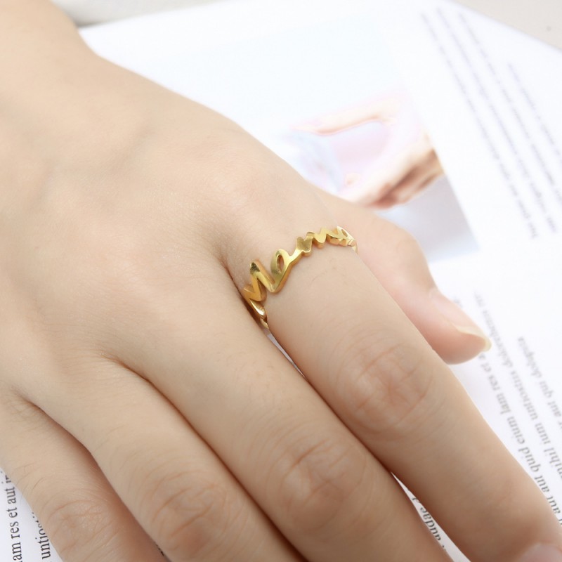 MAMA RING SIZES ADJUSTABLE STAINLESS STEEL RING