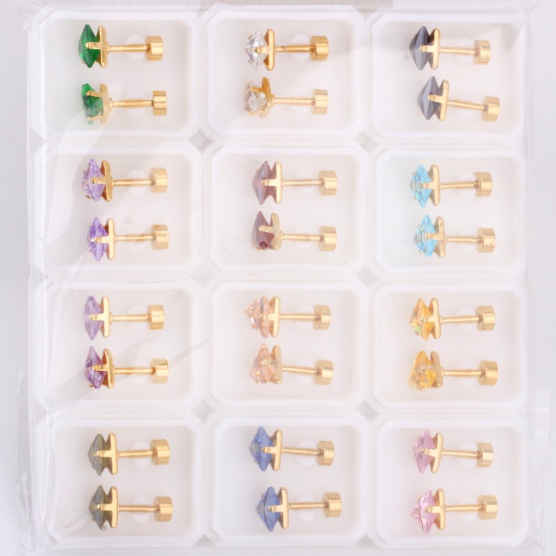 OEM high grade stainless steel earrings studs