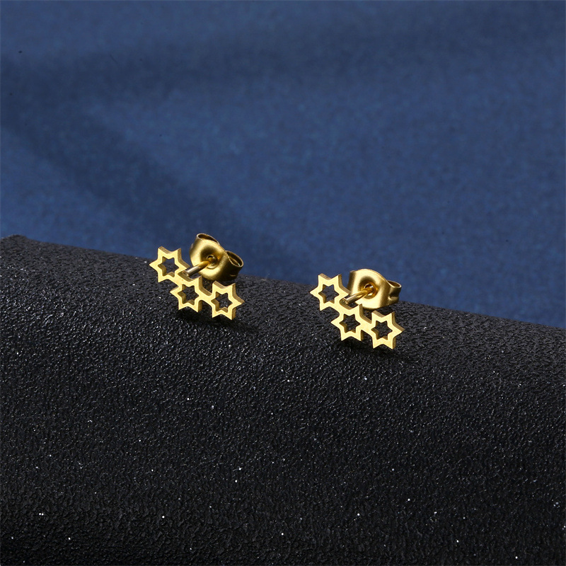 stainless steel  heart earrings necklace jewelry sets