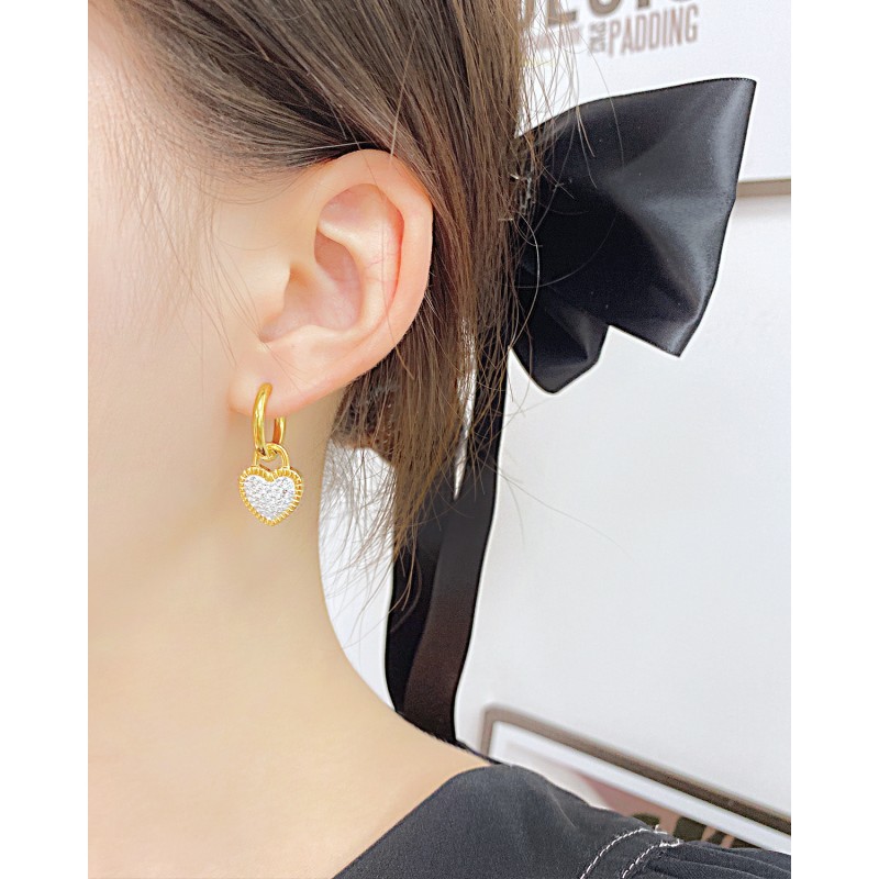stainless steel  heart earrings