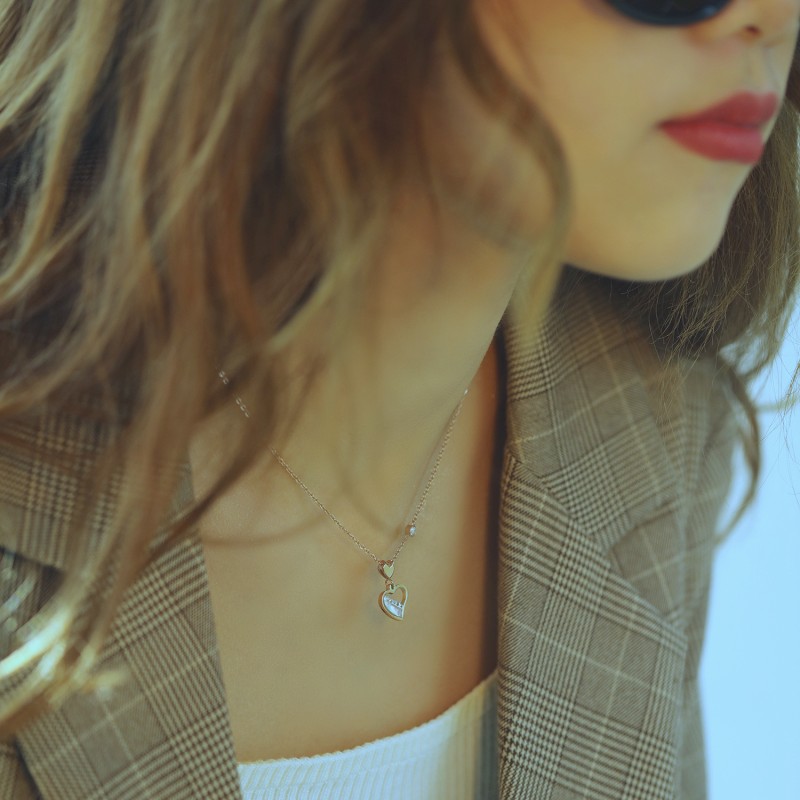 stainless steel heart necklace