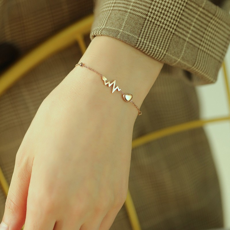 stainless steel heart bracelet