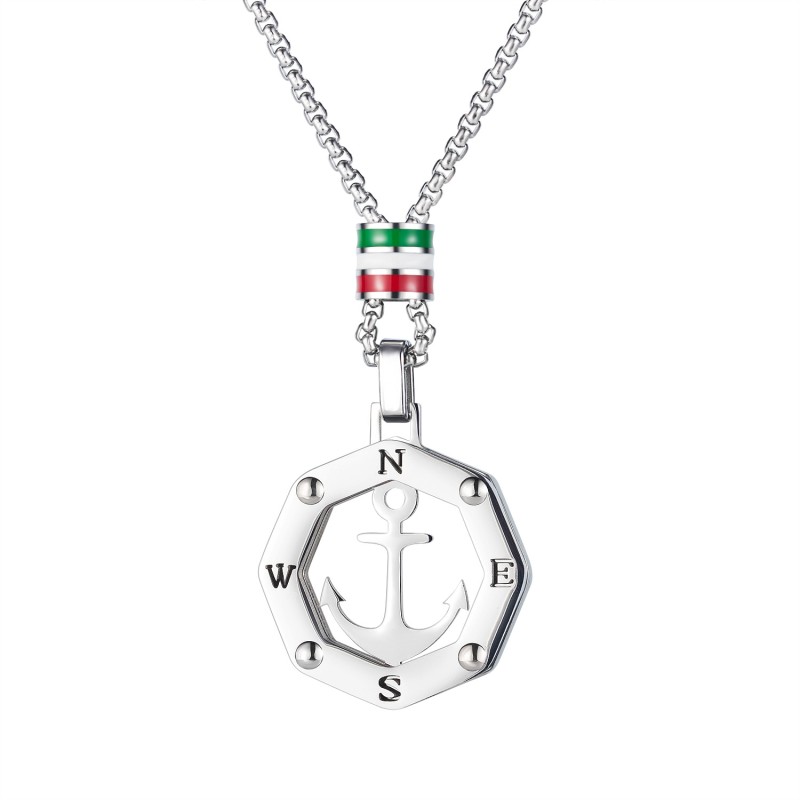 stainless steel electrocardiogram necklace
