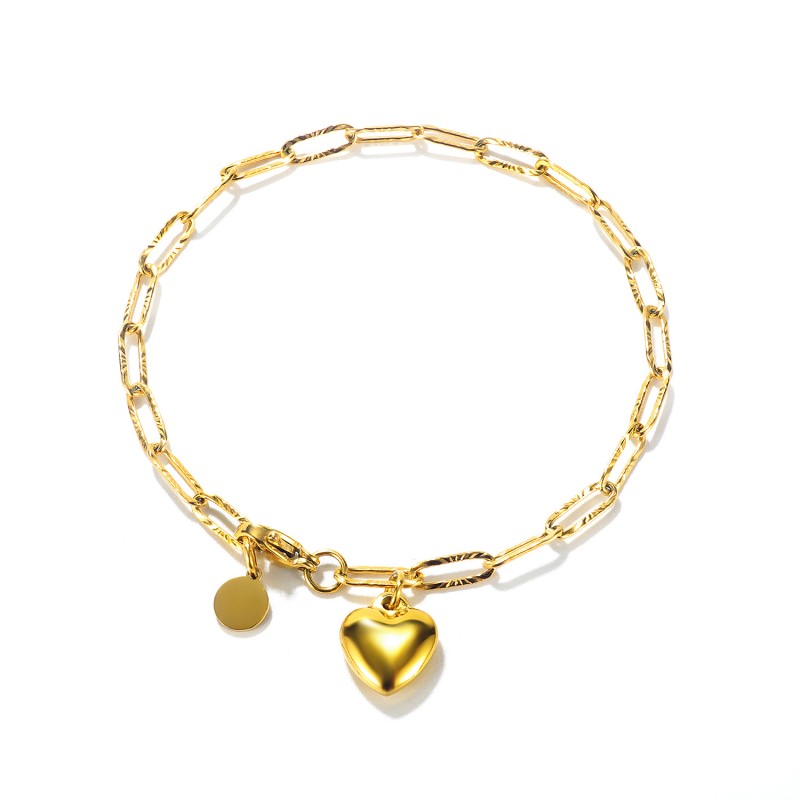 stainless steel heart bracelet