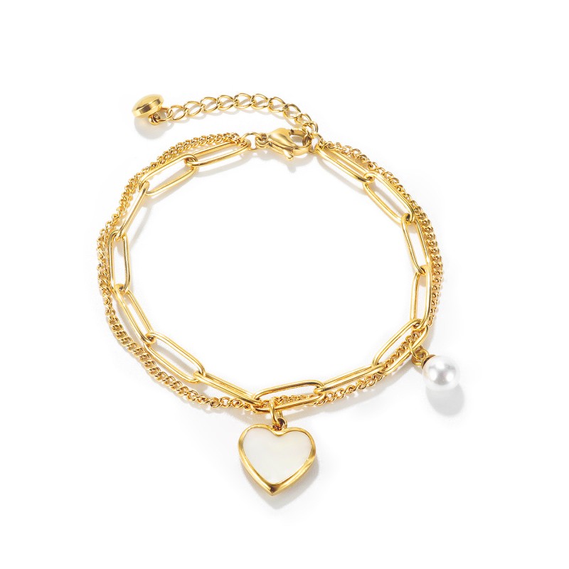 stainless steel heart bracelet