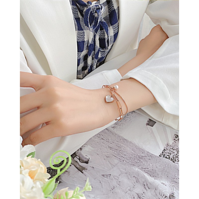 stainless steel heart bracelet
