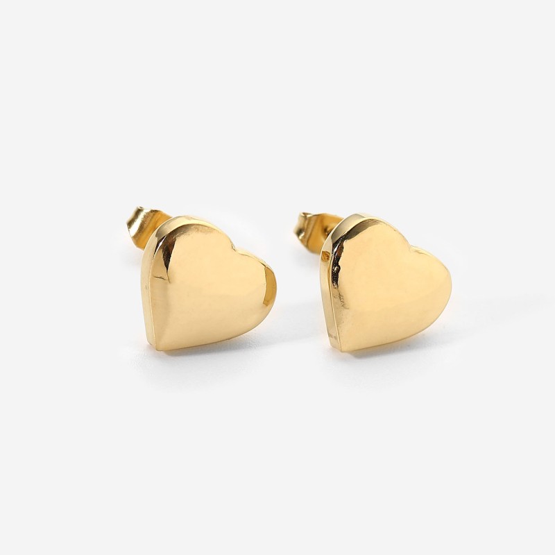 stainless steel heart stud