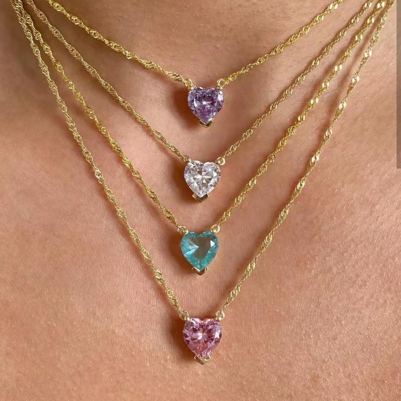 stainless steel heart necklace