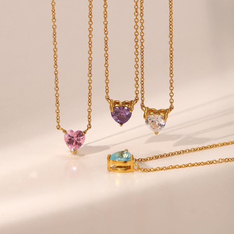 stainless steel heart necklace
