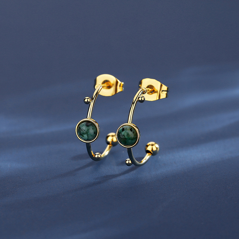 stainless steel circle earrings
