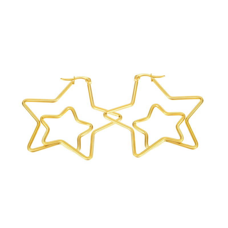 stainless steel star earrings