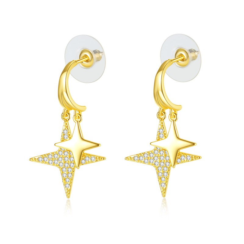 stainless steel star earrings