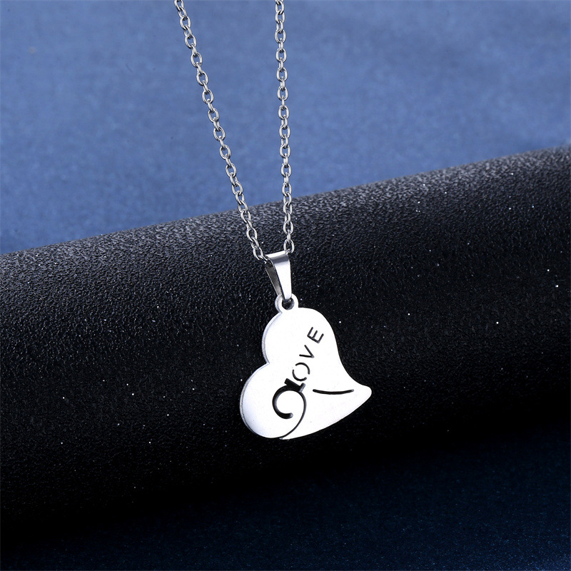stainless steel heart necklace