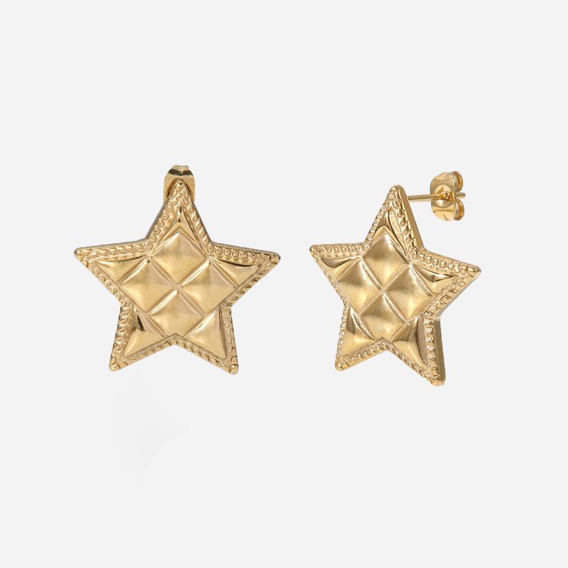 stainless steel star earrings