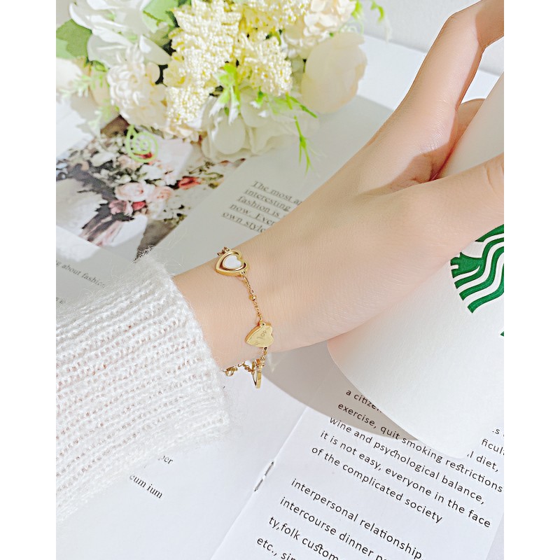 stainless steel heart bracelet