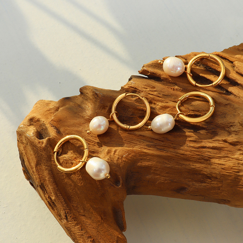 stainless steel circle earrings