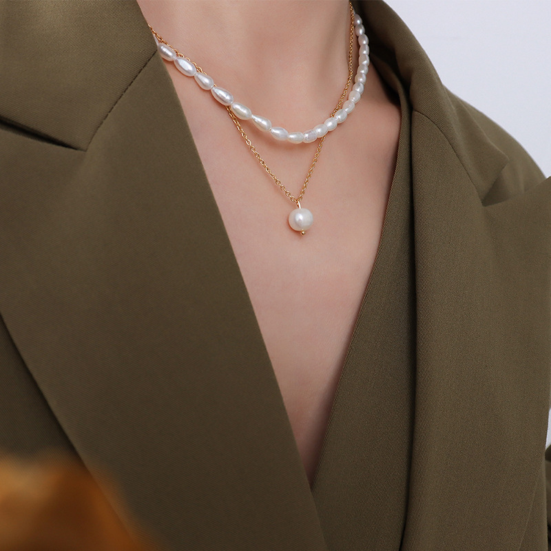 stainless steel circle necklace