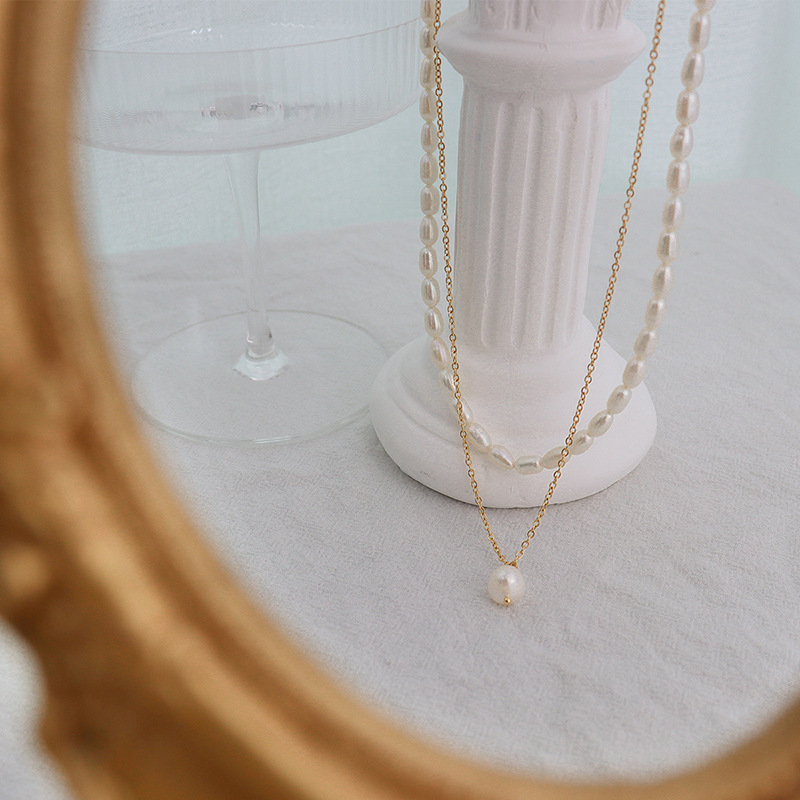 stainless steel circle necklace