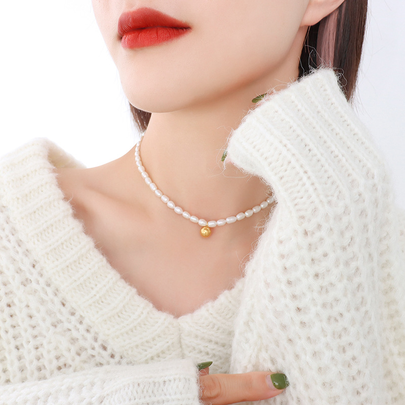 stainless steel circle necklace
