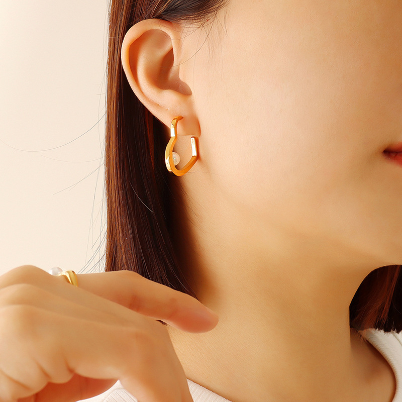 stainless steel heart earrings