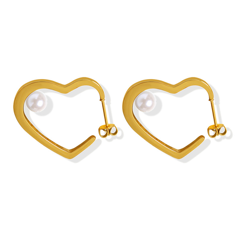 stainless steel heart earrings