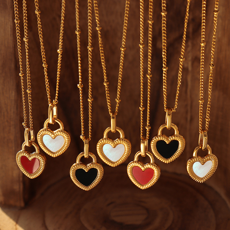 stainless steel heart necklace