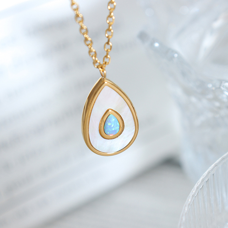 stainless steel circle necklace