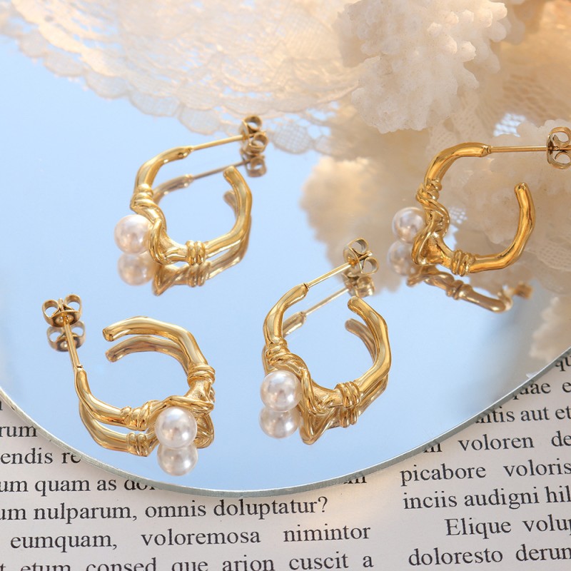 stainless steel circle earrings