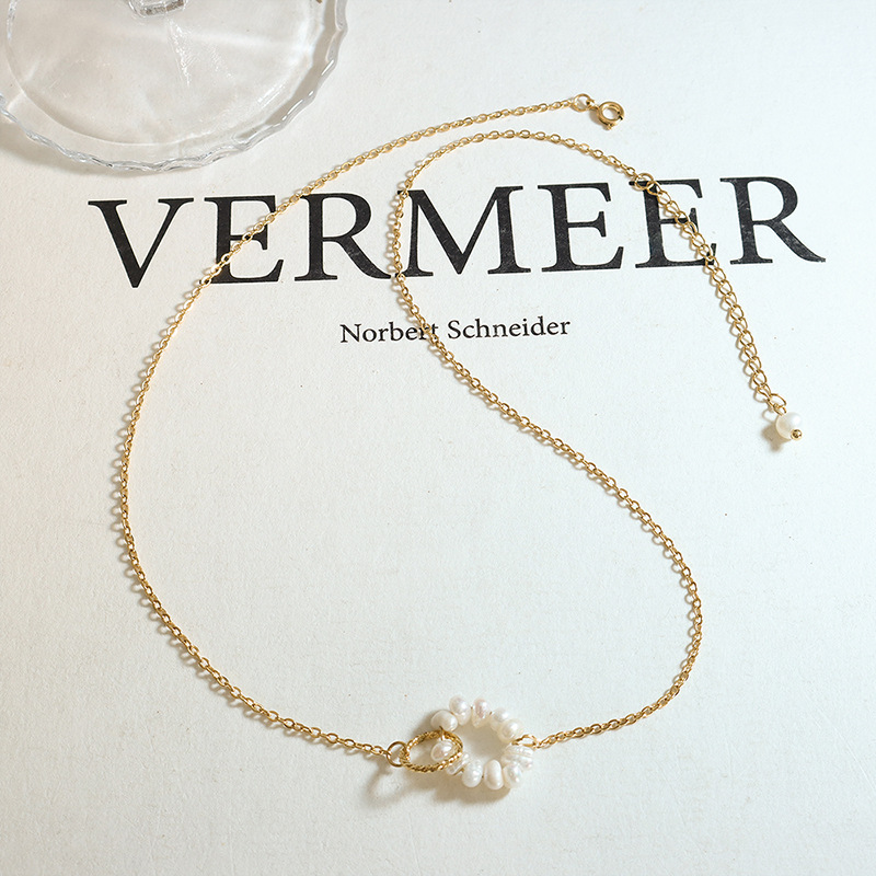 stainless steel circle necklace