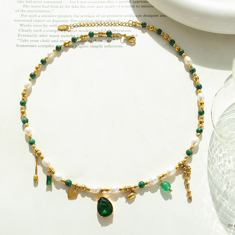 stainless steel circle necklace