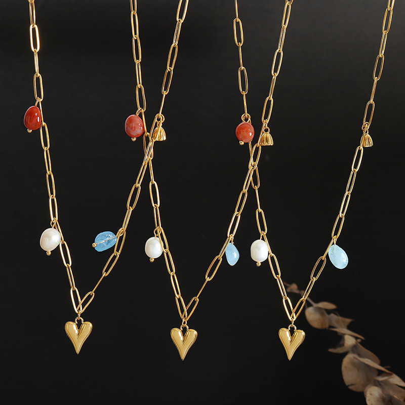 stainless steel heart necklace