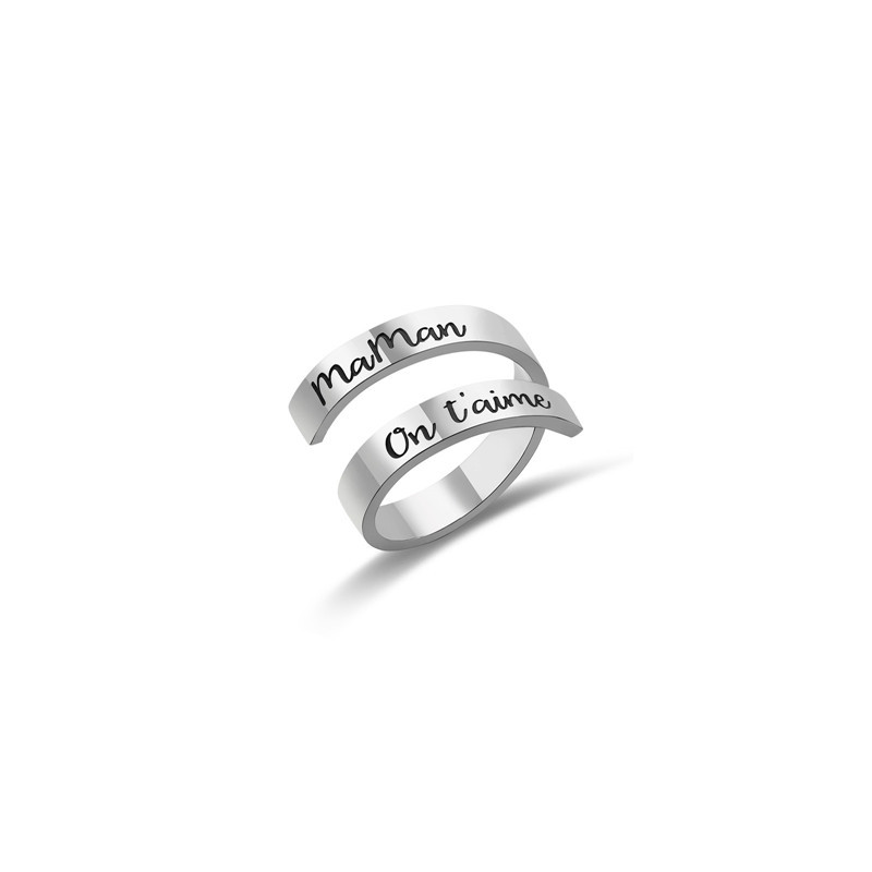 stainless steel Mother's Day style opening ring