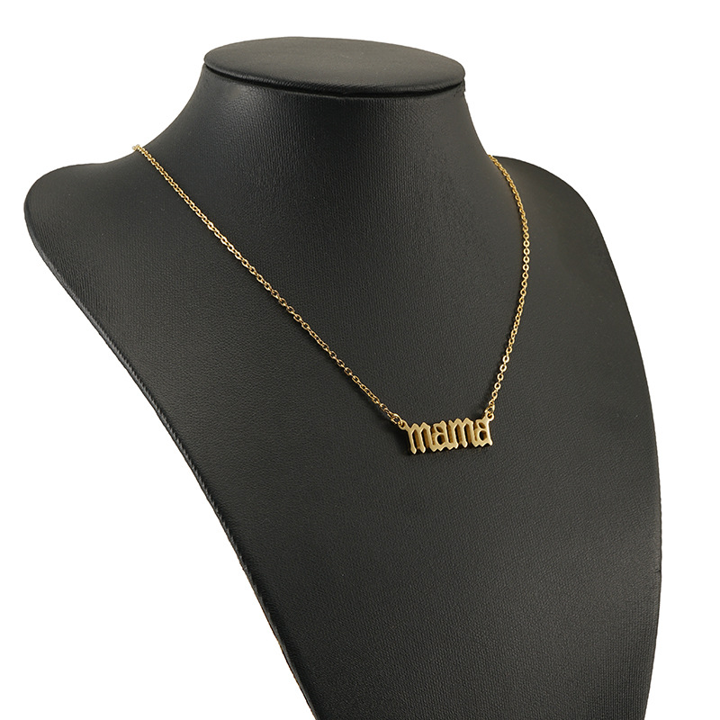stainless steel letters MAMA necklace