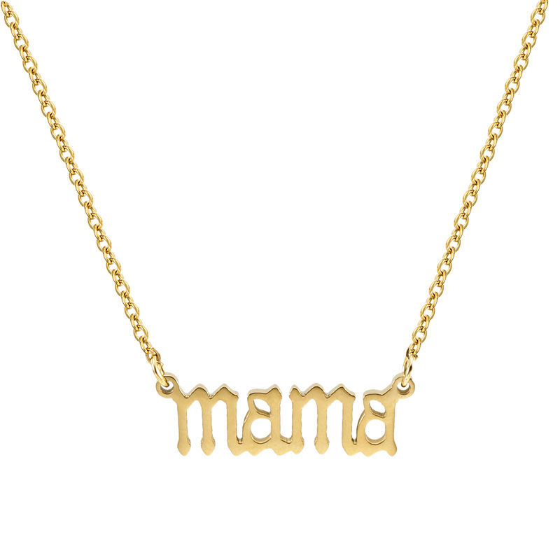 stainless steel letters MAMA necklace